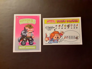 HORRORIBLE KIDS   Freddy Krueger   garbage pail kids bonus  OH, THE HORROR-IBLE