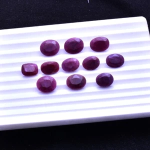11 Stck. Natürlicher Rubin 10 mm-12 mm Facettierter Schnitt Wunderschöne Rot Unbehandelte Lose Edelsteine - Bild 1 von 7