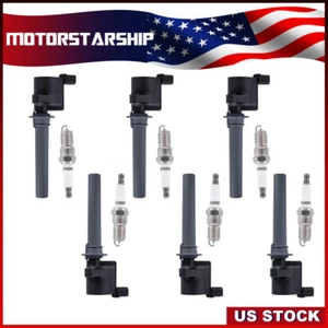 6PCS Ignition Coil Platinum Spark Plug for 2003-2008 Ford Escape 3.0L V6 FD502 - Picture 1 of 11
