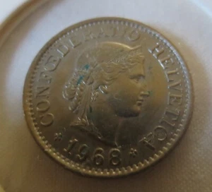 1968B Switzerland 10 Rappen Coin C - Picture 1 of 2