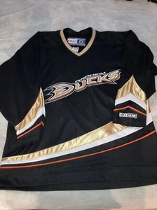 Vintage Anaheim Ducks Jersey CCM Adult XL Hockey NHL Black XL - Picture 1 of 6