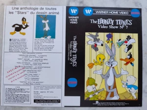 VHS looney tunes vidéo show 7 spécimen K7 Vidéo Jaquette seule animation RARE - Picture 1 of 2