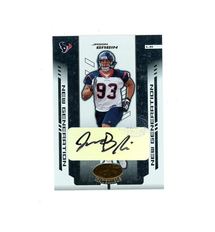 2004 Folha Certificada FOIL SP NOVATO JASON BABIN AUTOGRAFADO/1000 Western Michigan ESTRELA - Imagem 1 de 1