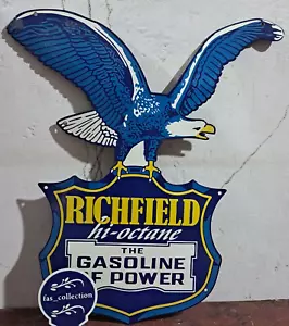 Richfield Porcelain Enamel Sign 32 x 25.5 Inches 1 Sides - Picture 1 of 9