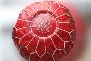 Orientalische Sitzkissen* Pouf * Bodenkissen Kissen Hocker Sitzpouf Echtleder - Bild 1 von 16