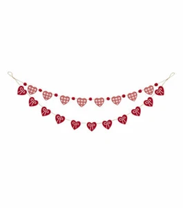 Plaid Heart Valentine's Day Garland 5 ft. - Picture 1 of 1