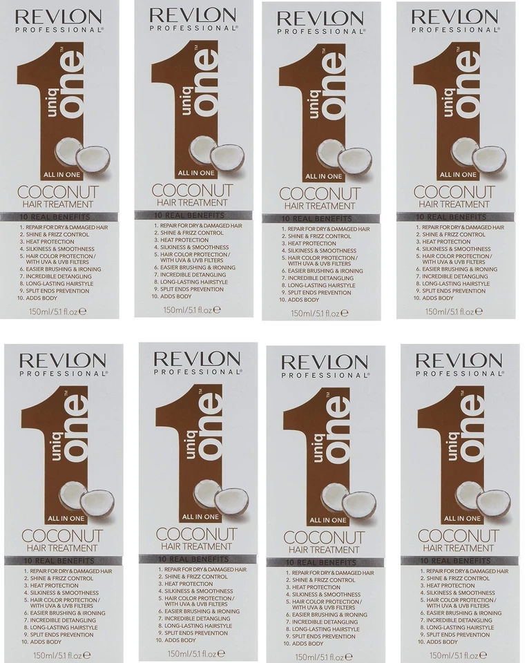 Paquete de 8 coco Revlon Professional Uniq One 5,1 oz Foto 1 de 1