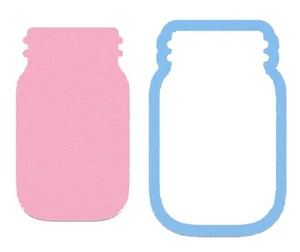 Sizzix Framelits Jar 2pc set #664890 Retail $14.99 use with Jar Shaker Dome! - Picture 1 of 8