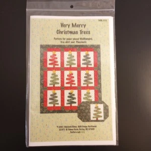 Very Merry Christmas Trees Quilt Pattern Quilt Design Northwest Paper-Pieced VTG - Picture 1 of 6