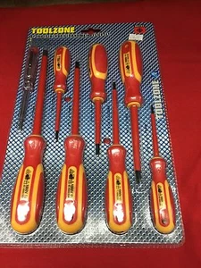 New Toolzone 8pcs VDE Screwdriver Main Tester set - Picture 1 of 1