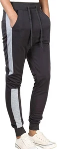 Men’s Block Casual Jogger Pants Elastic Waist Sweatpants Arsenic Grey Medium - M - Picture 1 of 12
