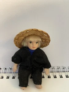 Small Amish Porcelain Boy Doll - Picture 1 of 5