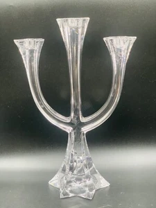 Candelabro Towle Austria 3 Brazos Pesado Completo Cristal Palo de Vela - Imagen 1 de 7