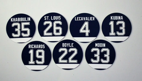 Tampa Bay Lightning Hockey Jersey Magnets - 2004 Champions - Lecavalier etc Cover