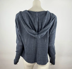 White + Warren Open Front Linen Cardigan Women XS Long Sleeve Knit Hoodie Gray - Picture 1 of 14
