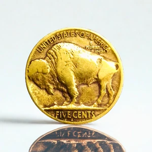 Rare 24K Gold Plated Buffalo Nickel Proof Finish Collectible Coin - Perfect Gift - Picture 1 of 4
