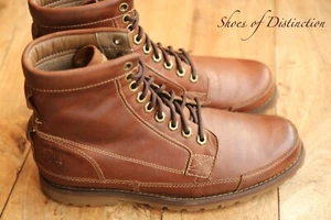 Timberland Earth Keeper Brown Leather Derby Boots Shoes Mens UK 8.5 US 9 W - Picture 1 of 11