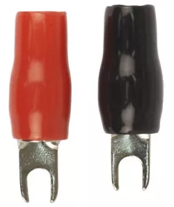 Stinger SPT5124 Chrome 4 Ga Input To No. 8 Opening Ring Terminal (2 Red 2 Blk) - Picture 1 of 1