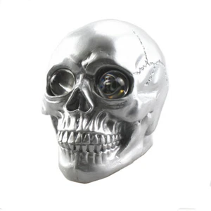Universal Motorcycle LED Skull Head Light 12v Hi/Lo Beam Headlight Lamp Bobber - Picture 1 of 8