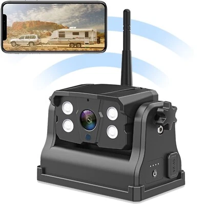 Wireless WiFi Backup Camera 9600mA Battery Magnetic APP DVR For iPhone/Android - image 1 of 4