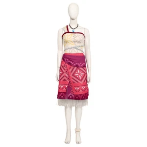 Moana 2 Costume Princess Dress Skirt Full Set Uniform Halloween Cosplay Costume - Picture 1 of 21