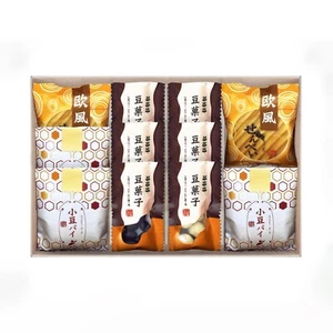 Adzuki Bean Pie Sweet Rice Cracker Mame Snack Japanese Made in Japan by Senjudo - Picture 1 of 2