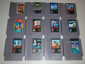 LOT OF 12 5 SCREW NES NINTENDO GAMES DONKEY KONG 3 SLALOM MORE - Picture 1 of 8
