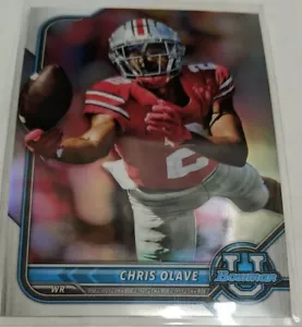 2022 Bowman Chrome University Chris Olave Chrome Refractor Image Variation SSP - Picture 1 of 2