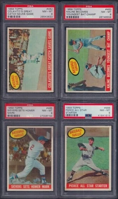 PSA 8 1959 Topps #463 Al Kaline Becomes Youngest Bat Champ ONLY SETBREAK READ - Image 1 of 4
