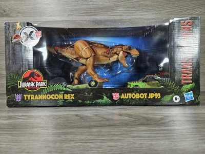 Transformers X Jurassic Park Tyrannocon Rex & Autobot JP93 Figures Hasbro New  - Image 1 of 4