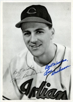 Paquete de fotos Lou Boudreau Auto 6,5x9 1948 Cleveland Indians Best Beckett Foto 1 de 3