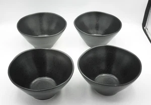 DOMO Onyx by Crate & Barrel Coupe Cereal Bowls Set of 4 Pattern: CBLDOMO - Picture 1 of 6