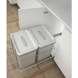 Hafele Pattumiera Cucina Estraibile Grigio 2 x 16Ltr - Foto 1 di 1