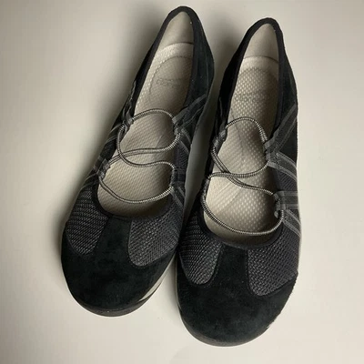Dansko  Black Gray Women Suede Fabric Mary Janes Size EU 40 US 9 - 9.5 Non Slip - Image 1 of 4