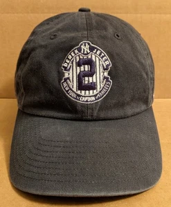 Derek Jeter No.2 NY Yankees Captain Black Baseball Hat Cap Adjustable Belt '47 - Picture 1 of 8