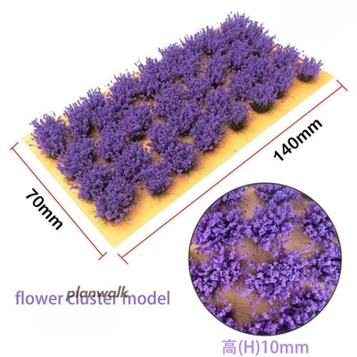 2PC HO/OO Model Scale Flower Clusters Miniatures Seasonal Plants Railway Scenery - Image 1 of 4