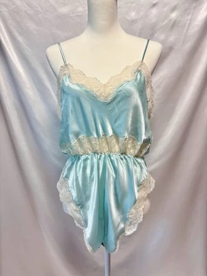 Vintage 1980s Renda de Pelúcia Azul Brilhante EUA Fairycore Coquette Fantasia Kawaii Y2K - Imagem 1 de 4