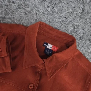French Kuff Womens 12 Burnt Orange Long Sleeve Button Front Shirt - Picture 1 of 5