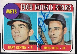 Amos Otis Royals 1969 Topps KC Royals SIGNED CARD AUTOGRAPHED 1969 Miracle Mets - Picture 1 of 1