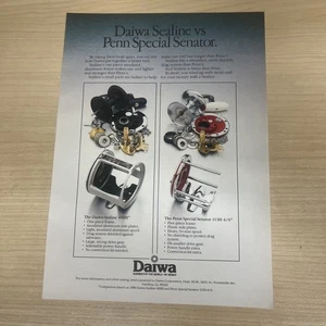 Carrete de pesca Daiwa Sealine Senator anuncio impreso vintage 1981 revista Sports Afield - Imagen 1 de 1