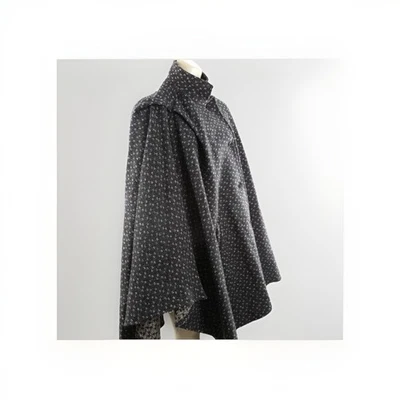 Vintage Herman Key Pure Wool Tweed Cape Coat Size S - Image 1 of 4