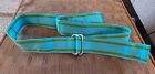 Lands' End Women's Grosgrain Fabric Belt Size 1X "D" ring Island Turquoise/Green