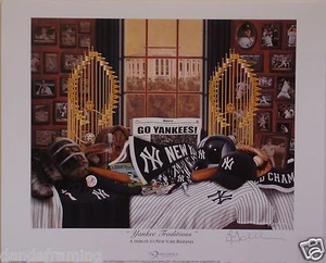"Yankee Traditions"" de béisbol de los Yankees de Nueva York estampado firmado por Greg Gamble - Imagen 1 de 1