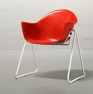 Walter Papst, Schalenstuhl Wilkhahn rot Kinderstuhl Child Chair Mid Century 50er - Bild 1 von 8