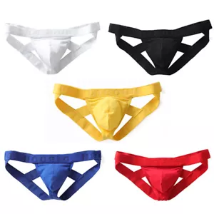 Uomini Sexy Jockstrap Sous-Vêtements Briies La Lettera Brsistica Di Moda G-B- ☆ - Foto 1 di 15
