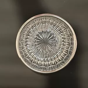 MCM Vintage Pressglas 4 1/2 Schale mit Edelstahlrand - Bild 1 von 10