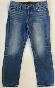 Jeans donna Lucky Brand 10/30 Lolita Crop denim elasticizzato blu med - Foto 1 di 4