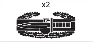 Set di 2 adesivi paraurti auto distintivo azione combattimento esercito CAB vinile decalcomania - Foto 1 di 1