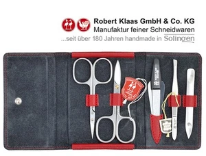JUEGO DE 5 PIEZAS DE TIJERAS DE UÑAS Y CUTÍCULAS SOLINGEN HECHAS A MANO ROBERT KLAAS - Imagen 1 de 1