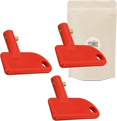 ADAPTOUT 3X Clé Carotte Coupe Circuit Hayon 12V 24V 48V Batterie en ABS Rouge
